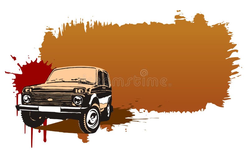 Vettore fuori dal veicolo stradale 4x4 royalty illustrazione gratis Vettore fuori dal veicolo stradale 4x4 royalty illustrazione gratis
