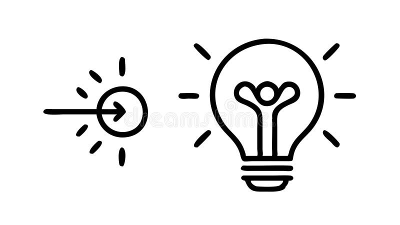 Vettore icona Brainstorming a lampadina per progettazione di vettori di generazione di idee Generative AI illustrazione di stock
