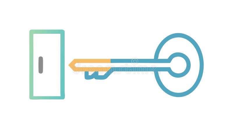 Vettore icona Key e Keyhole per Access e Solutions Vector Design Generative AI illustrazione di stock