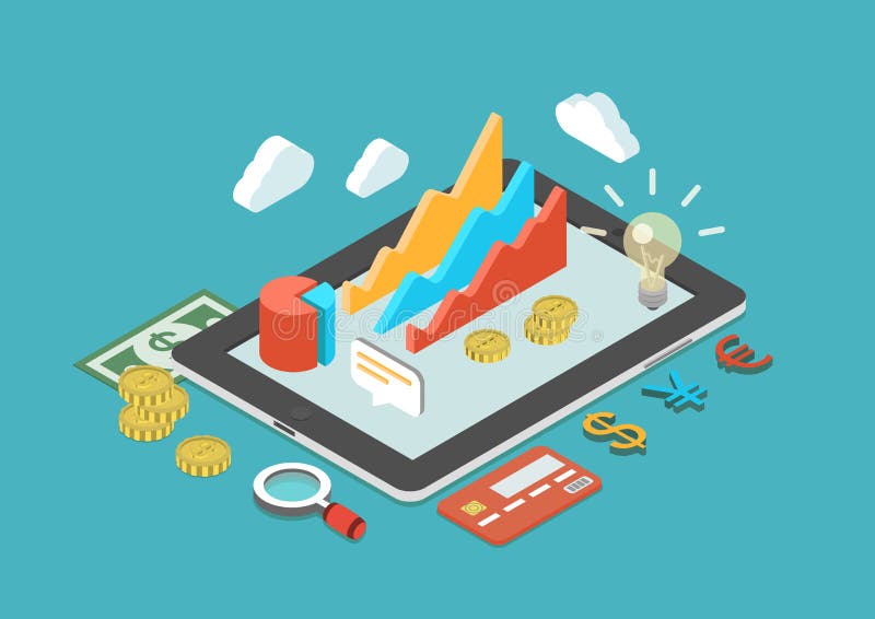 Vettore infographic di concetto di affari isometrici piani 3d illustrazione vettoriale Vettore infographic di concetto di affari isometrici piani 3d illustrazione vettoriale