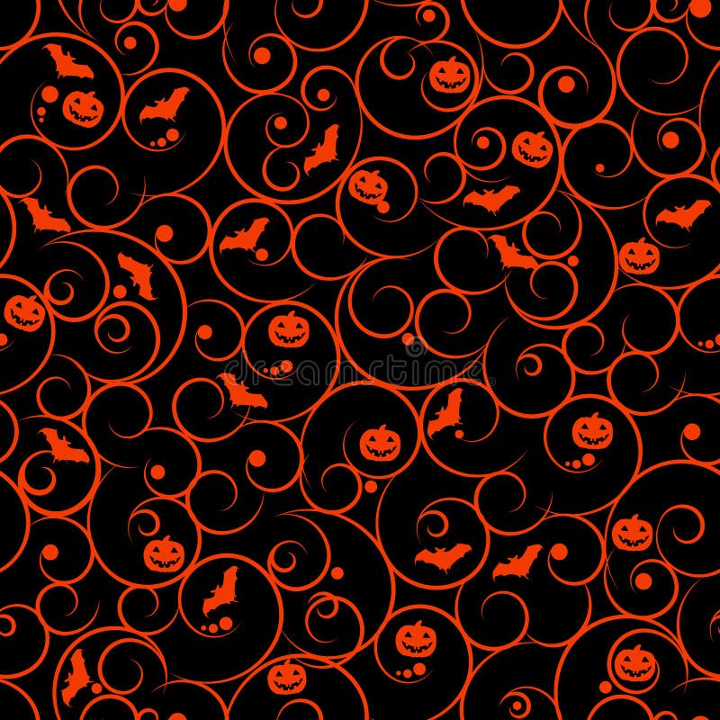 Vettore senza cuciture del fondo del modello di Halloween illustrazione vettoriale Vettore senza cuciture del fondo del modello di Halloween illustrazione vettoriale