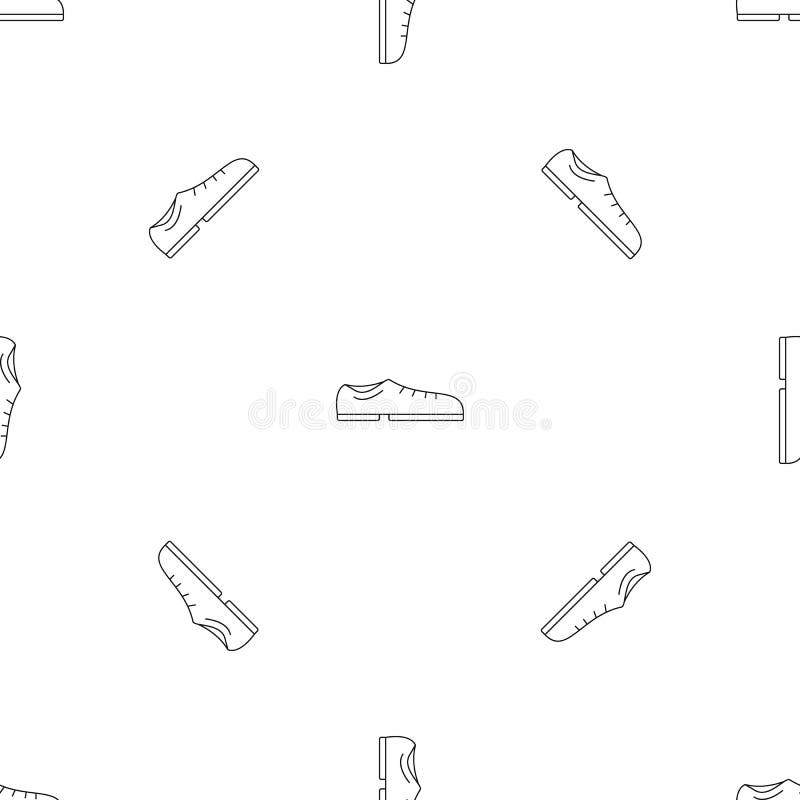 Vettore senza cuciture del modello della scarpa di bowling illustrazione di stock Vettore senza cuciture del modello della scarpa di bowling illustrazione di stock