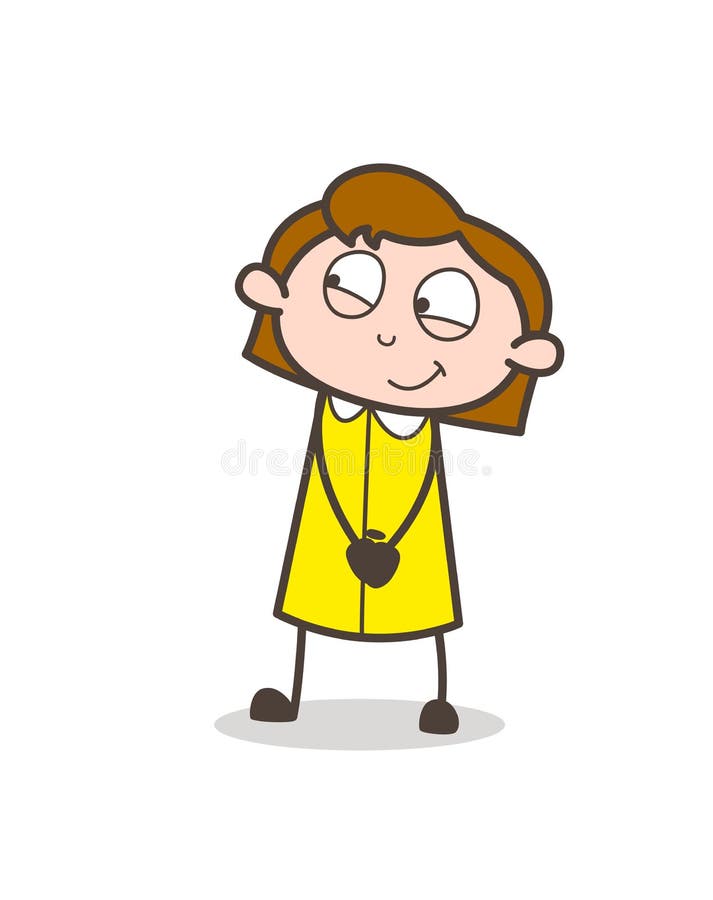 Vettore sorridente del fronte della ragazza innocente illustrazione vettoriale