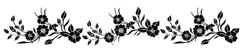 Vettoriale degli elementi di progettazione del fiore del motif gurahal. ornamento floreale barocco del confine di fiore.