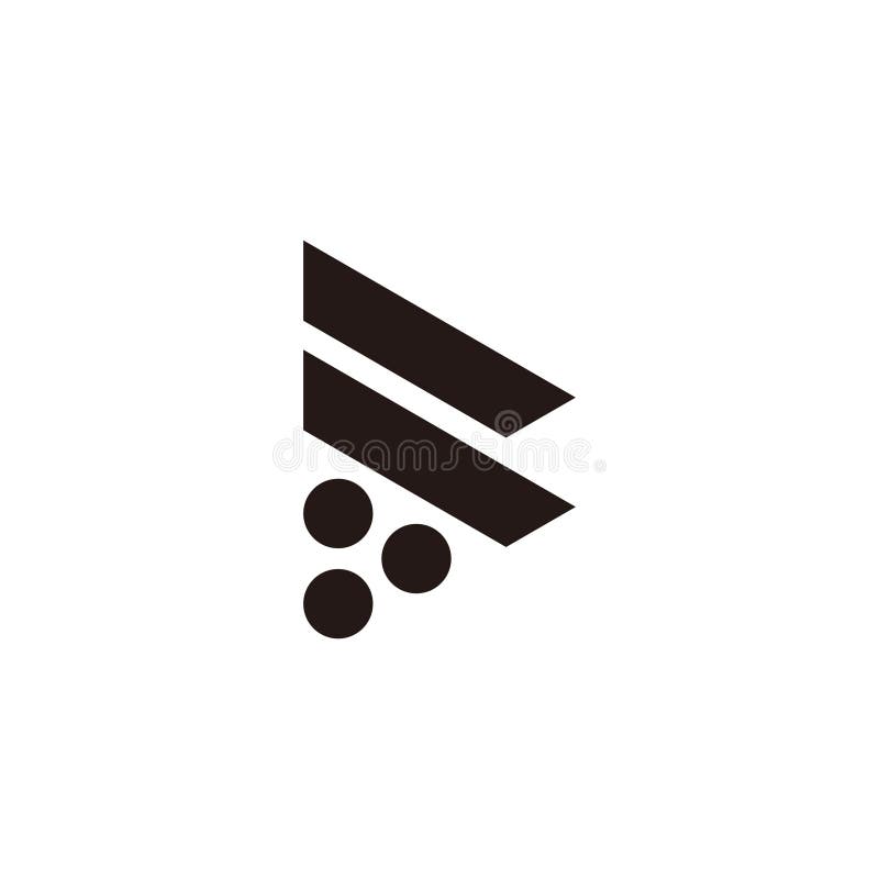 Vettoriale del logo del triangolo per i punti geometrici semplici b fotografie stock