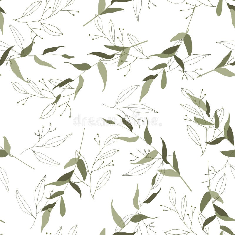 Vettoriale di giardino fresco. foglietto o foglie di palma verde astratto su fondo bianco. graffette di elementi disegnati a mano illustrazione di stock