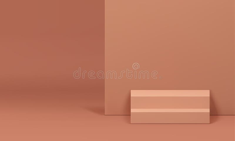 Vettoriale di sfondo neutro dello studio su una scala 3d podio pastel piedistallo illustrazione di stock