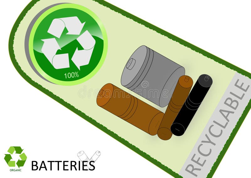 Please recycle batteries with tag design. Please recycle batteries with tag design