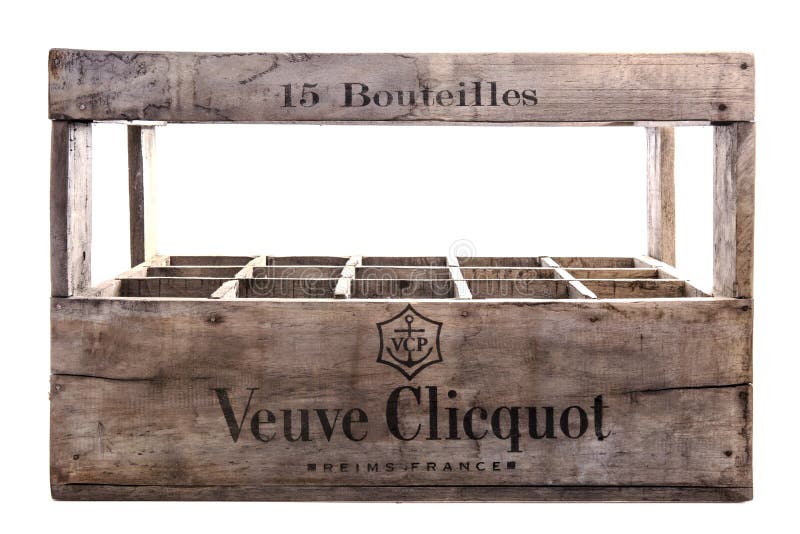 Large Wooden Veuve  Champagne Wine Crate Box Storage Shabby Chic Retro 