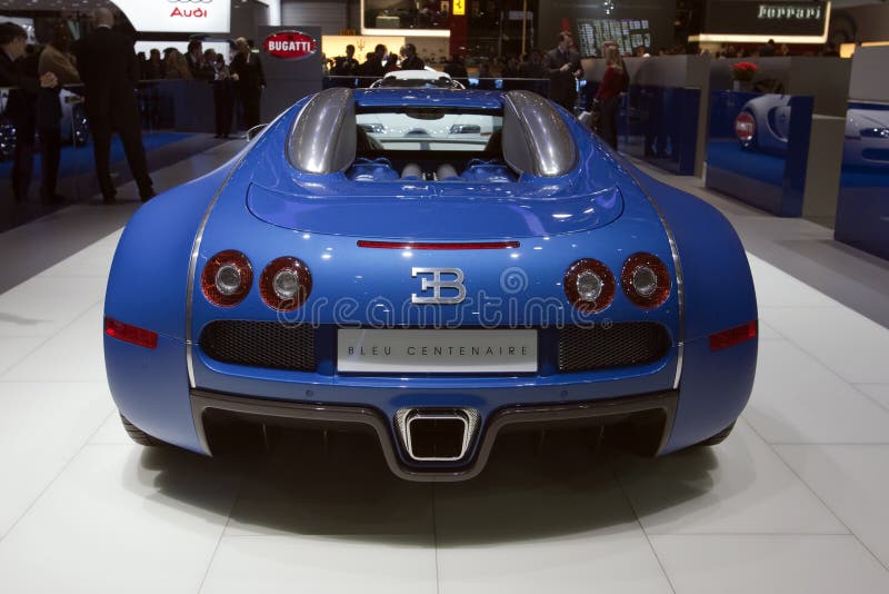 veyron 2009 de Salon de l'Automobile de Genève de centenaire de bugatti photos libres de droits veyron 2009 de Salon de l'Automobile de Genève de centenaire de bugatti photos libres de droits