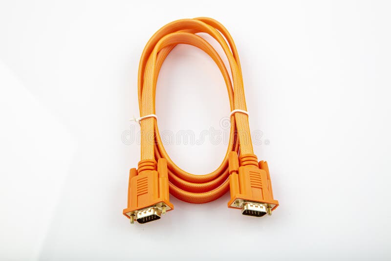 VGA tech pc input cable connector isolated on white background royalty free stock photo