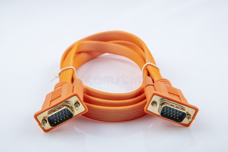 VGA tech pc input cable connector isolated on white background royalty free stock photography