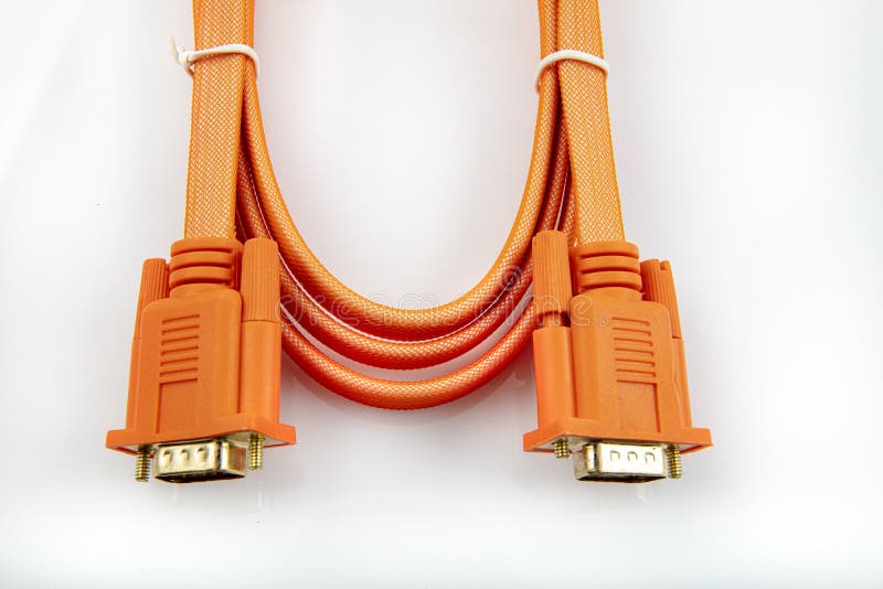 VGA tech pc input cable connector isolated on white background stock images