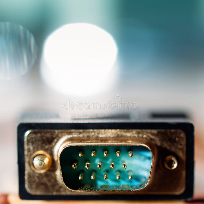 VGA input connector stock images