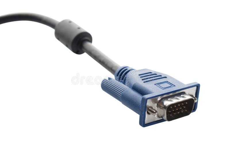 VGA tech pc input cable connector stock photo