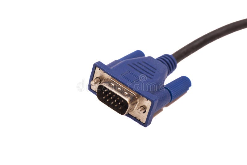 VGA tech pc input cable connector stock photo