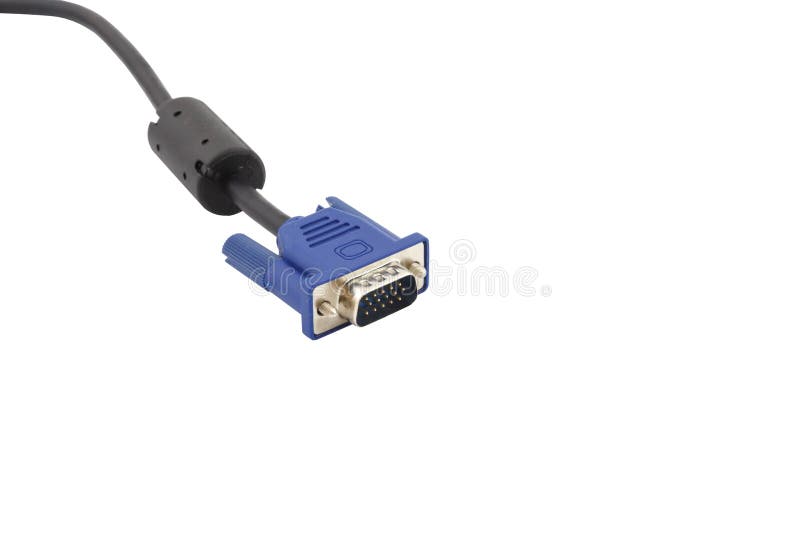 VGA tech pc input cable connector isolated on white background royalty free stock photos