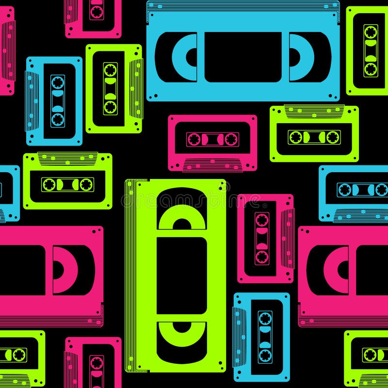 Cassette and vhs tape Royalty Free Vector Image