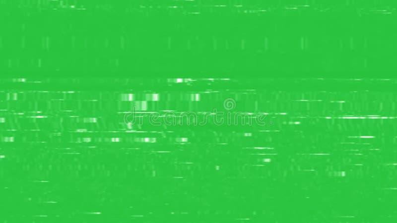 VHS Static Overlay Green Screen. TV signal glitch error and pixel sorting effect in psychedelic colours vector illustration