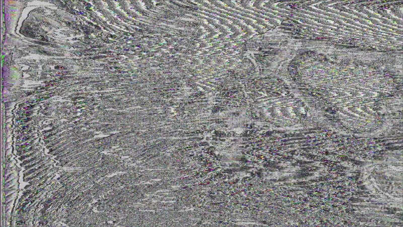 VHS-style abstract background with glitchy TV static noise, distorted waves and digital interference stock video