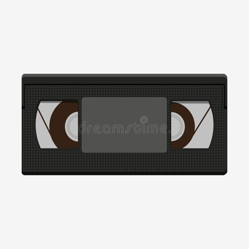 VHS tape Flat Icon stock illustration. Illustration of play 76686785