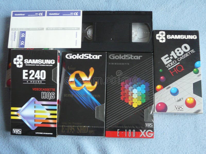 VHS VECCHIO VIDEO CASSETES fotografia stock libera da diritti VHS VECCHIO VIDEO CASSETES fotografia stock libera da diritti