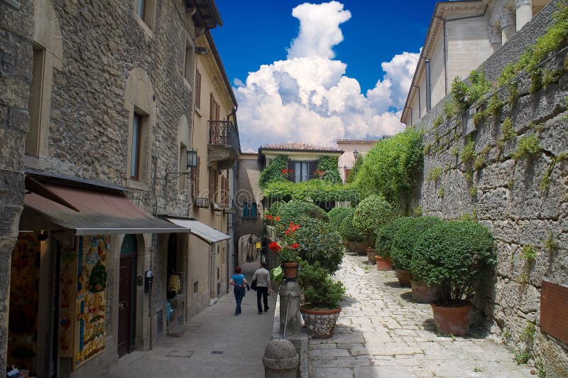 Via del San Marino fotografia stock libera da diritti Via del San Marino fotografia stock libera da diritti