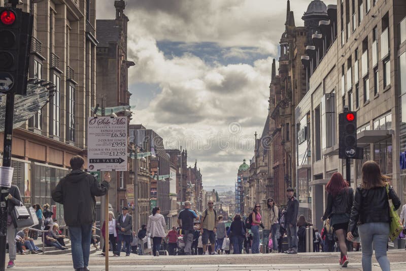 Via di Buchanan, Glasgow, Scozia fotografia stock Via di Buchanan, Glasgow, Scozia fotografia stock