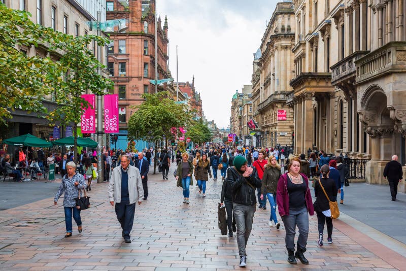 Via di Buchanan a Glasgow, Scozia, Regno Unito fotografie stock libere da diritti Via di Buchanan a Glasgow, Scozia, Regno Unito fotografie stock libere da diritti
