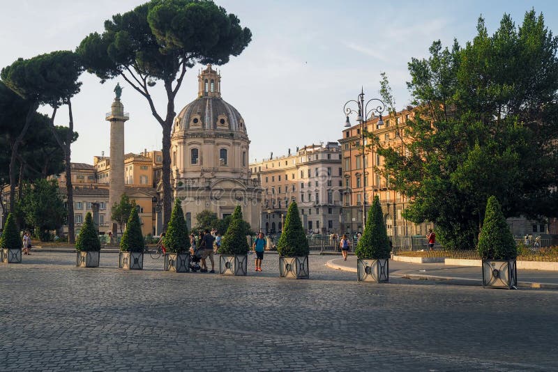 Via Forien Imperiali i Rome Italien arkivfoto Via Forien Imperiali i Rome Italien arkivfoto