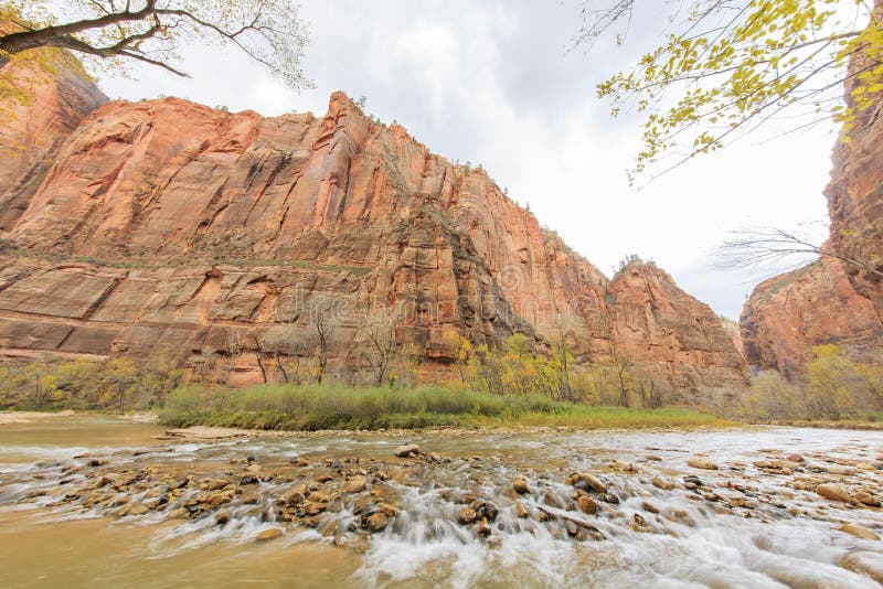 Viaggiando in Zion National Park famoso fotografia stock Viaggiando in Zion National Park famoso fotografia stock