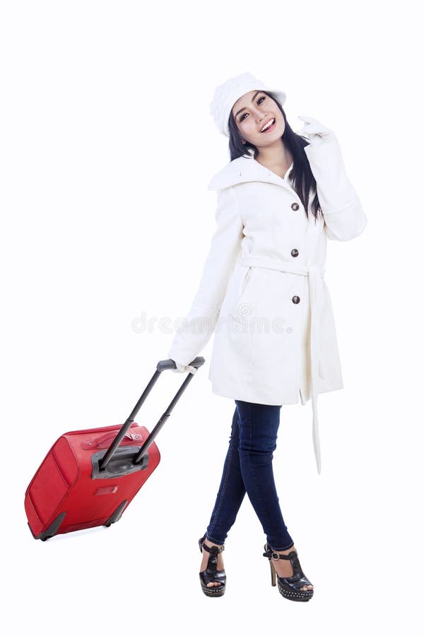 Giovane viaggiatrice 1 fotografia stock