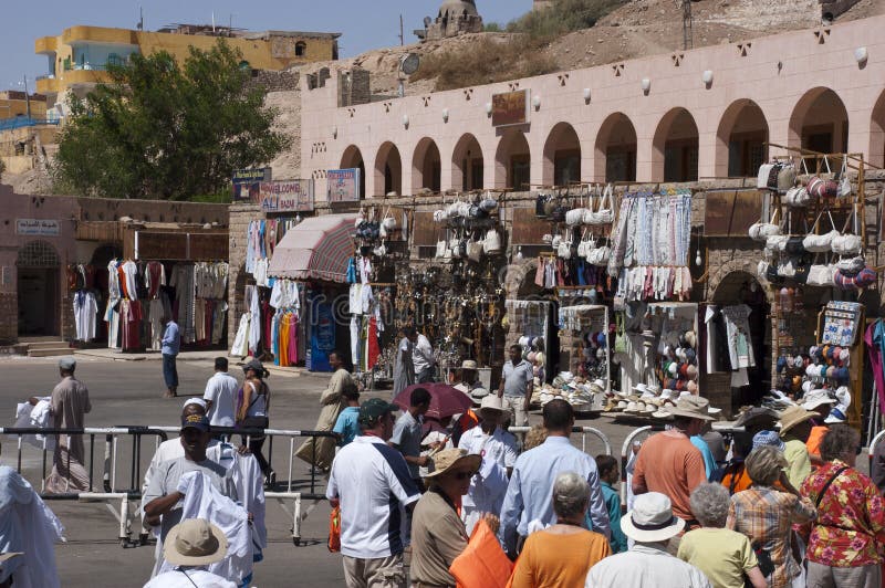 Viaggio turistico al bazar del mercato di Nubian, Egitto