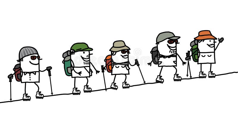 Viaje en la montaña ilustración del vector Viaje en la montaña ilustración del vector
