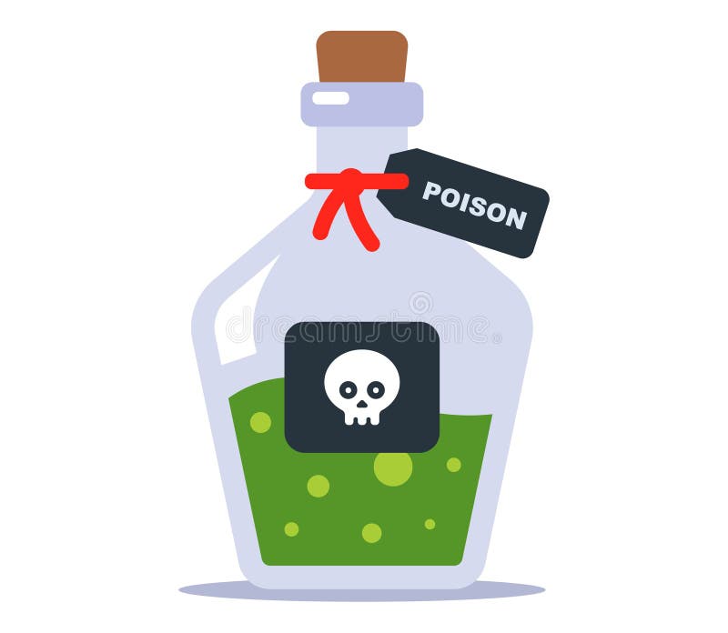 Premium Vector  Vial of poison venom sticker bottle of dangerous