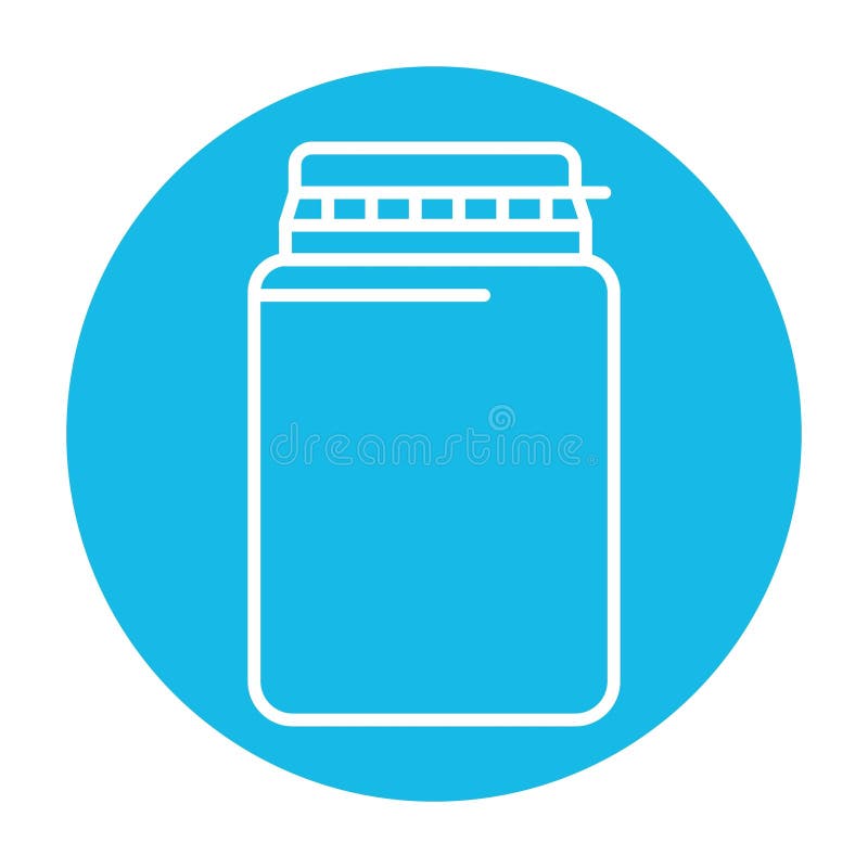 Vial line icon. Vector isolated element royalty free illustration
