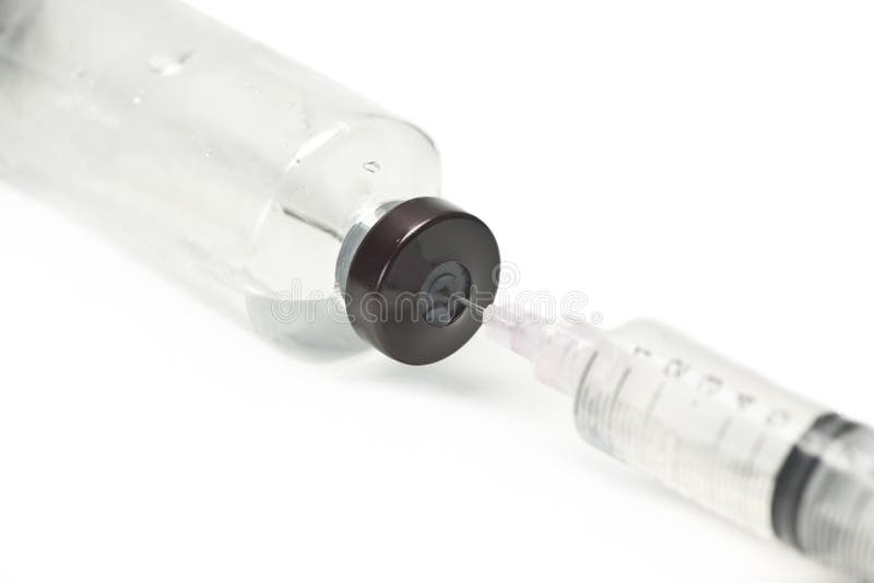 Vial and Syringe stock image. Image of science, needle 50675889