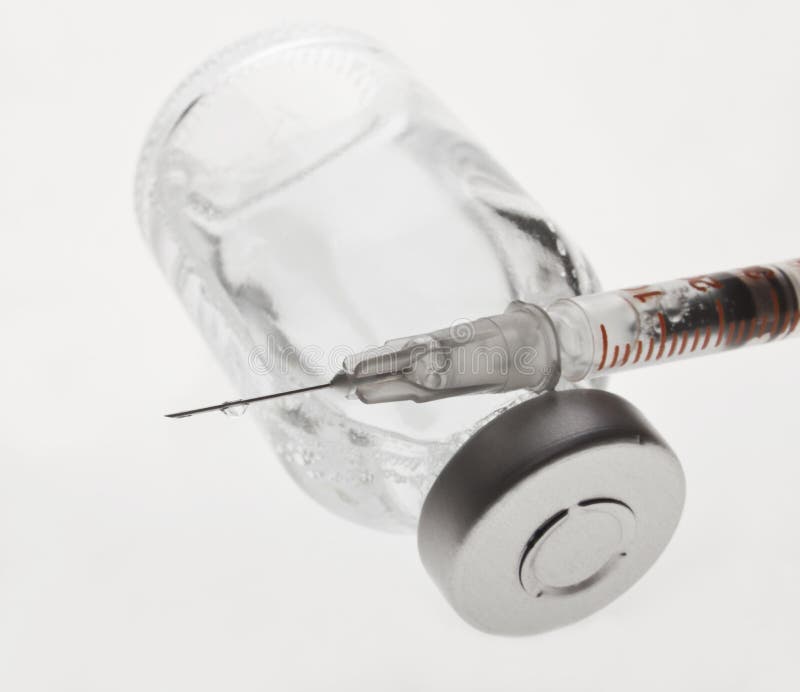 Vial and Syringe stock photo. Image of medicine, glass 36344358