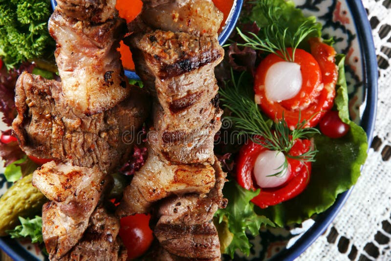 Viande de Kebab images stock Viande de Kebab images stock