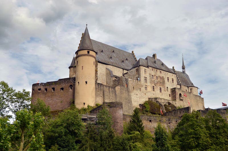 Vianden Castle is one of the largest fortified castles west of the Rhine in Vianden, Luxembourg. Vianden Castle is one of the largest fortified castles west of the Rhine in Vianden, Luxembourg