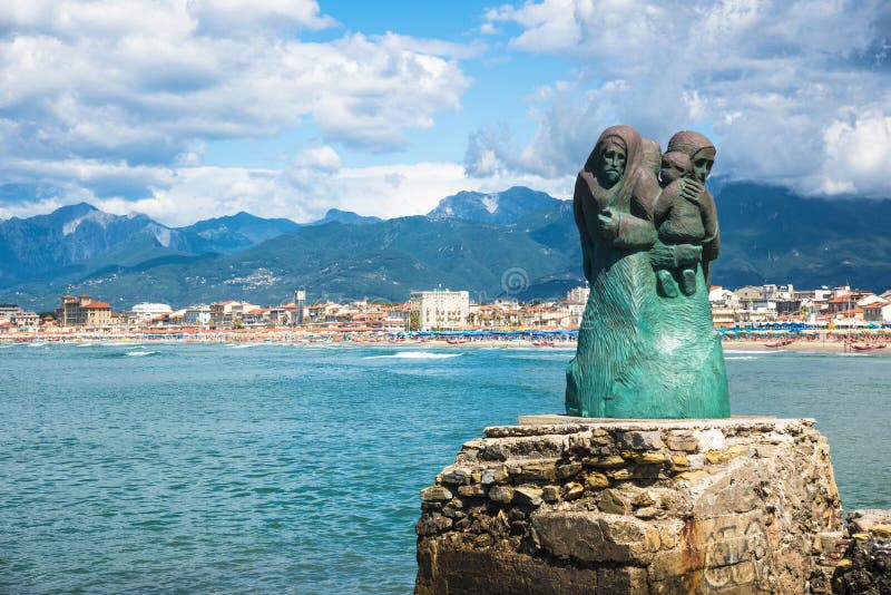 Viareggio panorama, Tuscany, Italien arkivbilder Viareggio panorama, Tuscany, Italien arkivbilder