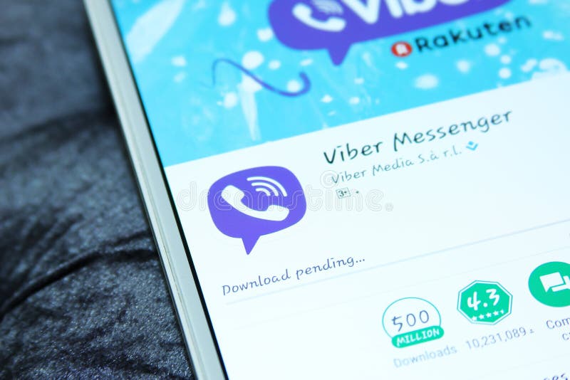 Viber messenger mobile app royalty free stock photo