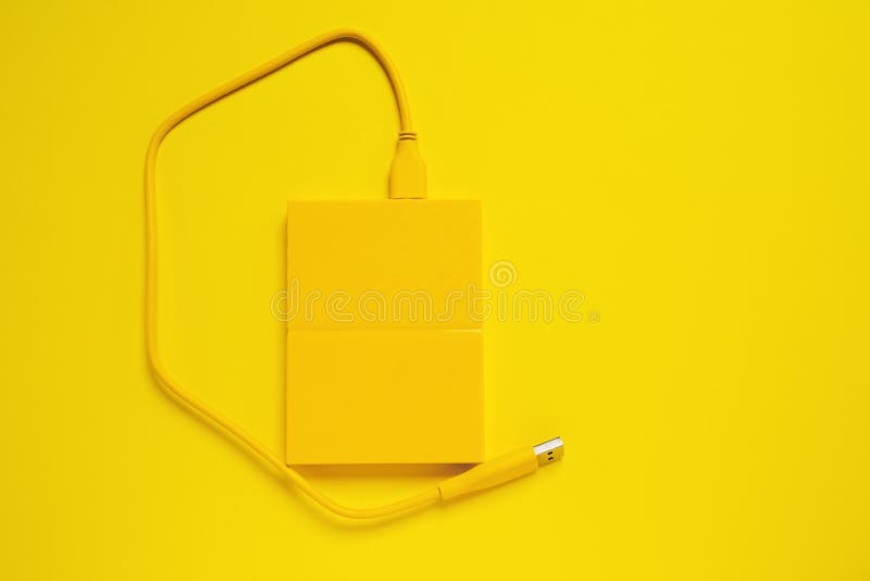 Vibrance Yellow External Hard Drive For Storing Data, Backups And