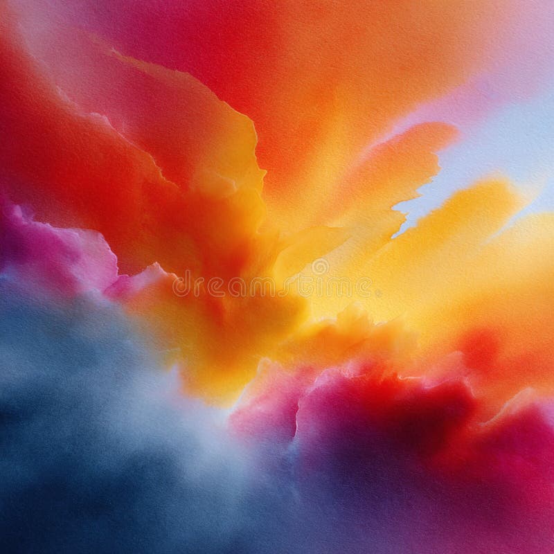 Vibrant abstract background. A dynamic blend of warm cool tones creates depth movement. Perfect for tech, design, or artistic royalty free illustration