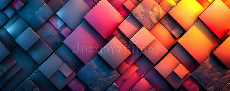 Fundal geometric abstract colorat al tiparelor pătrate în nuanțe luminoase royalty free stock image