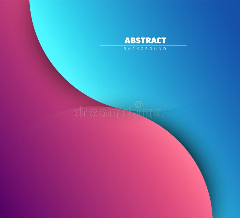 Vibrant Abstract Background with Gradient Pink and Blue Curved Layers royalty free illustration