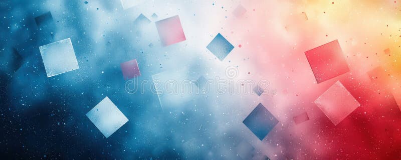 Vibrant abstract cubes floating in a colorful digital space royalty free stock image