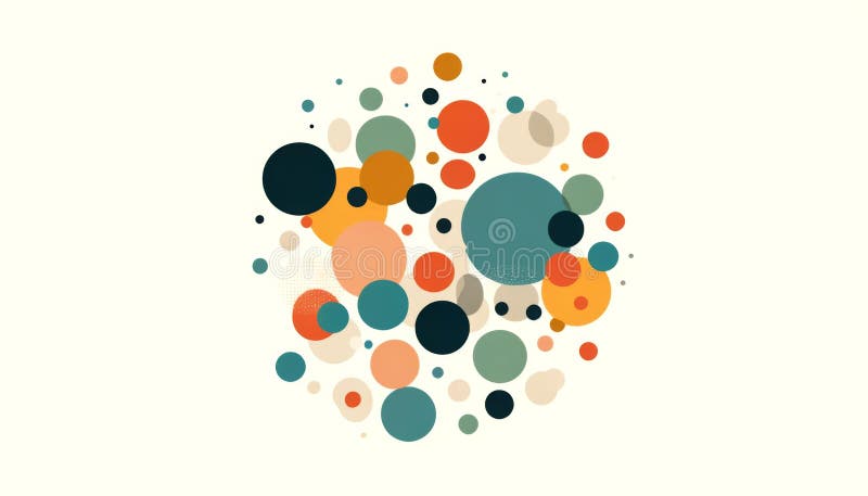 Abstract Colorful Circle Pattern stock illustration