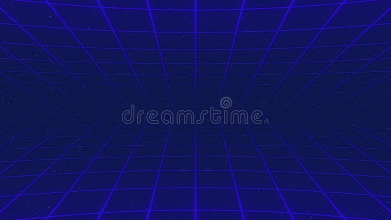 A vibrant, abstract digital grid background in blue tones, perfect for futuristic themes or technology-related projects. stock illustration
