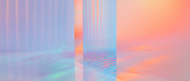 Exploring a holographic blockchain grid with a vibrant abstract background royalty free illustration